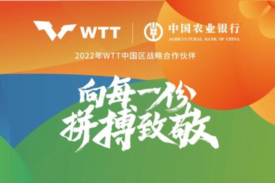 中国农业银行与世乒联(WTT)中国区战略合作伙伴海报。四川农行 供图 中国农业银行与世乒联(WTT)中国区战略合作伙伴海报。四川农行 供图
