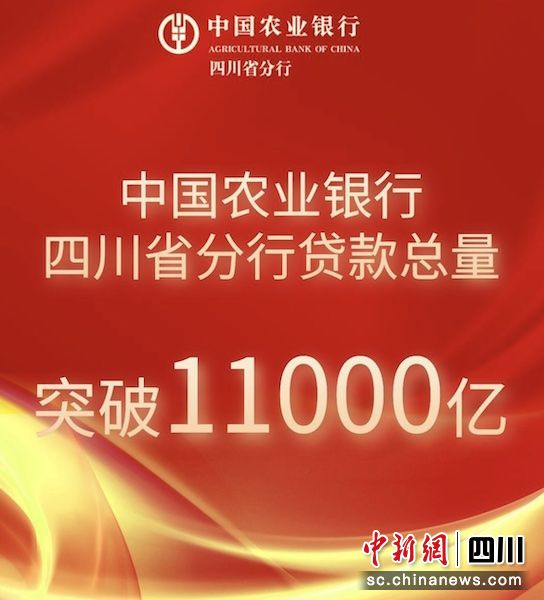 农行四川分行贷款总量突破11000亿元。四川农行 供图 农行四川分行贷款总量突破11000亿元。四川农行 供图