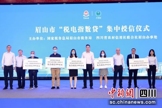 “税电指数贷”集中授信现场。四川税务供图 “税电指数贷”集中授信现场。四川税务供图