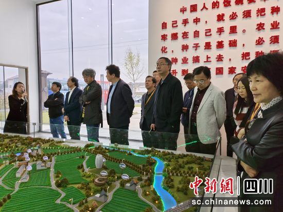诗人们聆听略坪镇国家级水稻油菜双季制种基地发展情况。 罗江区委宣传部供图 诗人们聆听略坪镇国家级水稻油菜双季制种基地发展情况。 罗江区委宣传部供图