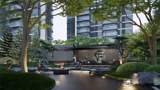 园林效果图(最终以开发商公布为准),金沙公馆项目供图 园林效果图(最终以开发商公布为准),金沙公馆项目供图
