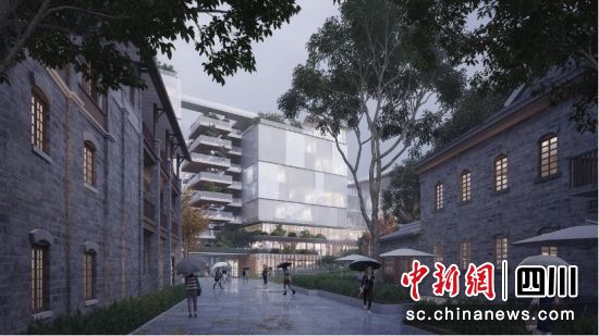 成都祠堂街设计效果图。杨帆 供图 成都祠堂街设计效果图。杨帆 供图