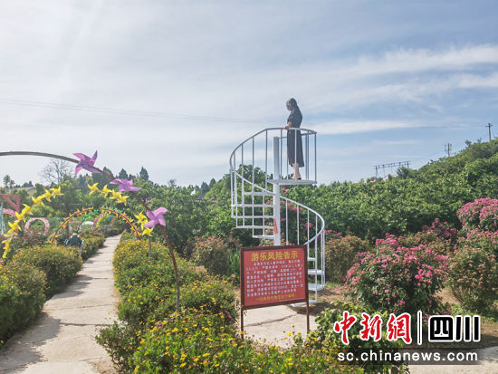 游客在悦缘花谷拍照打卡。吴双桂 摄 游客在悦缘花谷拍照打卡。吴双桂 摄