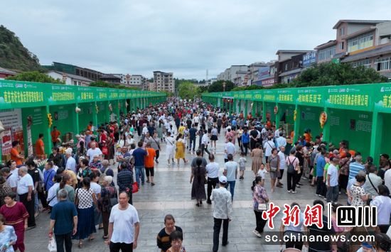 蓬安县农特产品展示展销会现场。汪泽民 摄 蓬安县农特产品展示展销会现场。汪泽民 摄