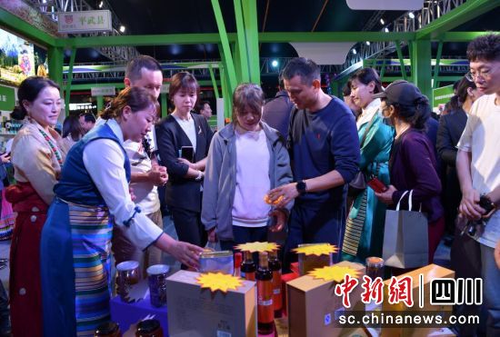 “壤塘造”吸引参观者眼球。 “壤塘造”吸引参观者眼球。