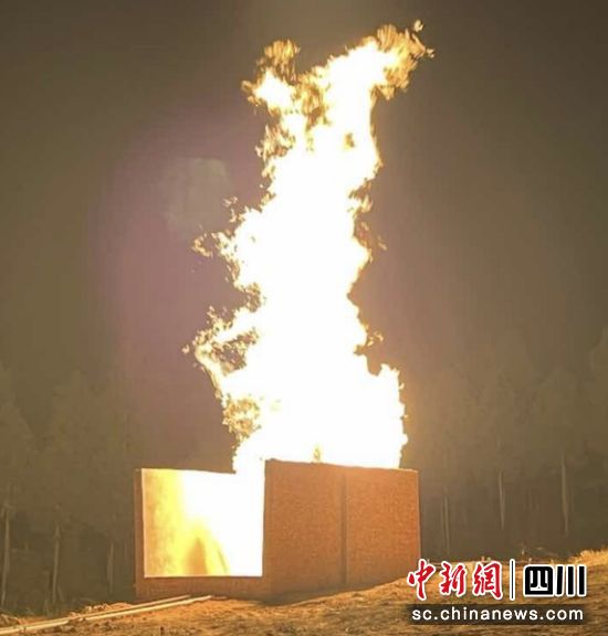 威寒1井奥陶系宝塔组测试获工业气流。西南油气田 供图 威寒1井奥陶系宝塔组测试获工业气流。西南油气田 供图