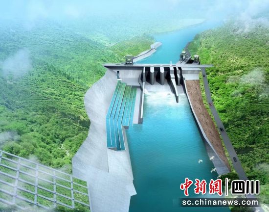 绰斯甲水电站效果图。壤塘县委宣传部 供图 绰斯甲水电站效果图。壤塘县委宣传部 供图