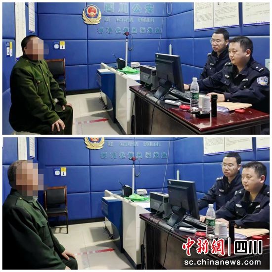 公安机关对两名涉嫌冒充军警人员的男子进行审查。姜正明 摄 公安机关对两名涉嫌冒充军警人员的男子进行审查。姜正明 摄