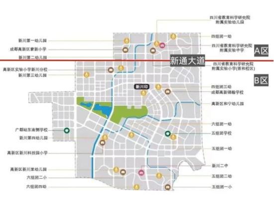 新川规划的24所学校分布示意图信息源自新川科技园&成都高新教育文化体育局公众号 新川规划的24所学校分布示意图信息源自新川科技园&成都高新教育文化体育局公众号