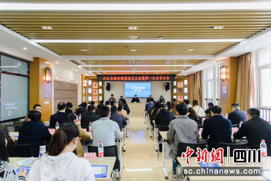 内江自媒体联盟成立大会暨第一次会员大会现场。内江市委网信办供图 内江自媒体联盟成立大会暨第一次会员大会现场。内江市委网信办供图