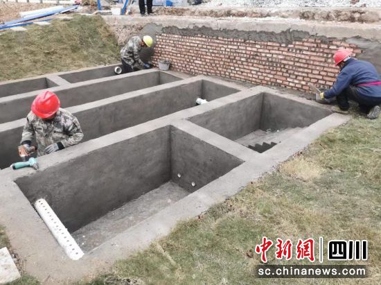 施工现场。汶川县委宣传部 供图 施工现场。汶川县委宣传部 供图