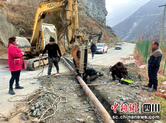 施工现场。汶川县委宣传部 供图 施工现场。汶川县委宣传部 供图