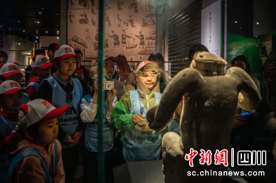 正在一起参观。成都博物馆 供图 正在一起参观。成都博物馆 供图