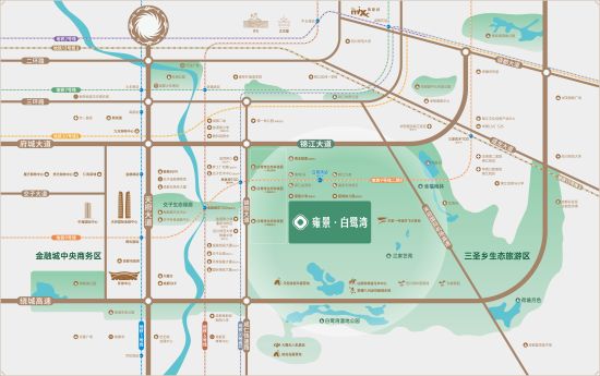 雍景白鹭湾区位图。雍景白鹭湾供图 雍景白鹭湾区位图。雍景白鹭湾供图