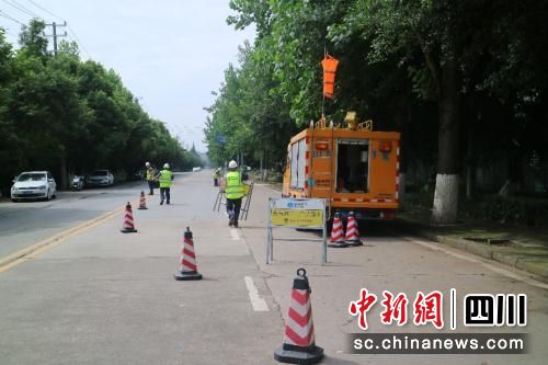燃气管道综合应急演练现场。新津港华供图 燃气管道综合应急演练现场。新津港华供图