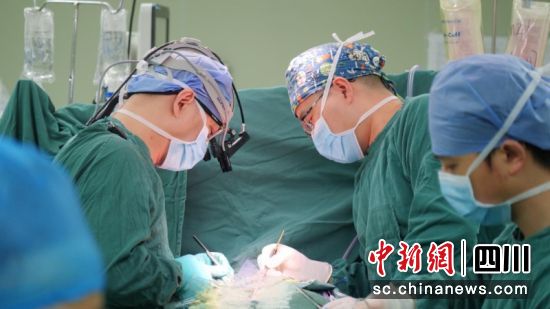 正在手术中。成都市第三人民医院 供图 正在手术中。成都市第三人民医院 供图