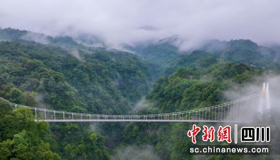 碧峰峡空中廊桥。碧峰峡景区 供图 碧峰峡空中廊桥。碧峰峡景区 供图