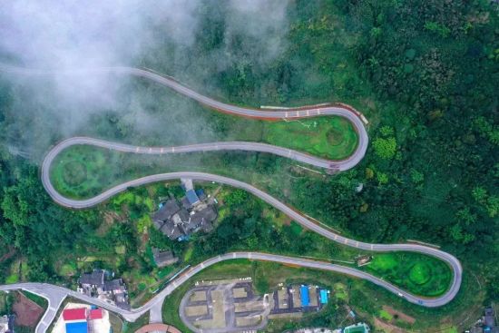 雅安市荥经县龙苍沟熊猫翠竹长廊 四川省交通运输厅公路局供图 雅安市荥经县龙苍沟熊猫翠竹长廊 四川省交通运输厅公路局供图