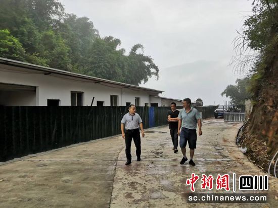 郭宏高对养猪场进行技术指导。 丁春翔 摄 郭宏高对养猪场进行技术指导。 丁春翔 摄