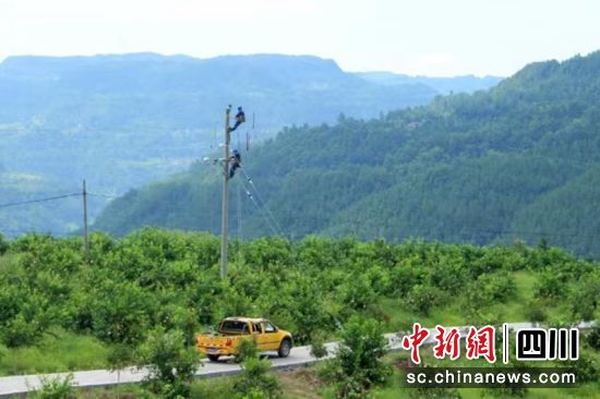 电网改造升级现场。宣汉供电供图 电网改造升级现场。宣汉供电供图