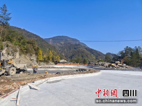 施工现场。汶川县委宣传部 供图 施工现场。汶川县委宣传部 供图