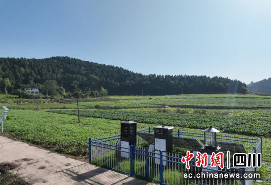 高坡村智慧农场综合监测站 。 简阳市委宣传部 供图 高坡村智慧农场综合监测站 。 简阳市委宣传部 供图