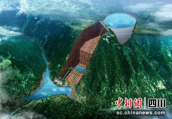 道孚抽水蓄能电站效果图。中国电建成都院供图 道孚抽水蓄能电站效果图。中国电建成都院供图