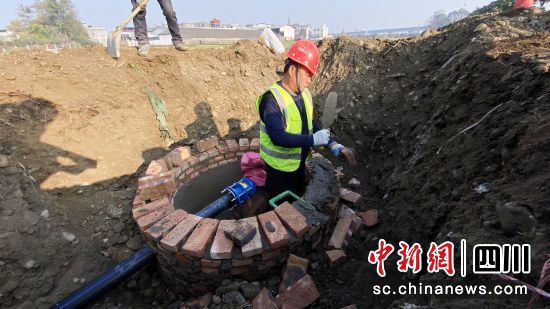 施工现场。 什邡市委宣传部供图 施工现场。 什邡市委宣传部供图