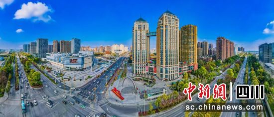 郫都区城市鸟瞰图。郫都区融媒体中心 供图 郫都区城市鸟瞰图。郫都区融媒体中心 供图