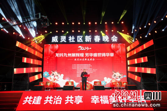 新春晚会现场。(威灵社区 供图) 新春晚会现场。(威灵社区 供图)