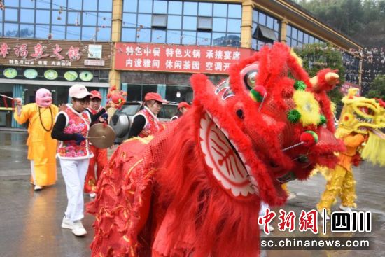舞狮巡游。陈扬 摄 舞狮巡游。陈扬 摄