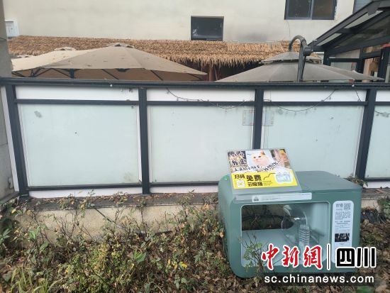 在郫都区投放的“智能猫屋”。哈啰供图 在郫都区投放的“智能猫屋”。哈啰供图