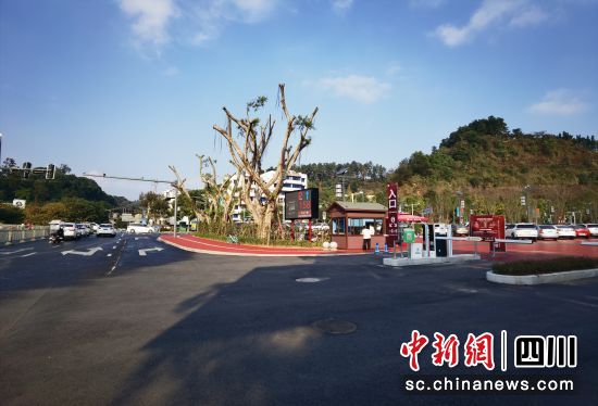 乐山大佛景区停车场建设项目现场。恒丰银行成都分行供图 乐山大佛景区停车场建设项目现场。恒丰银行成都分行供图