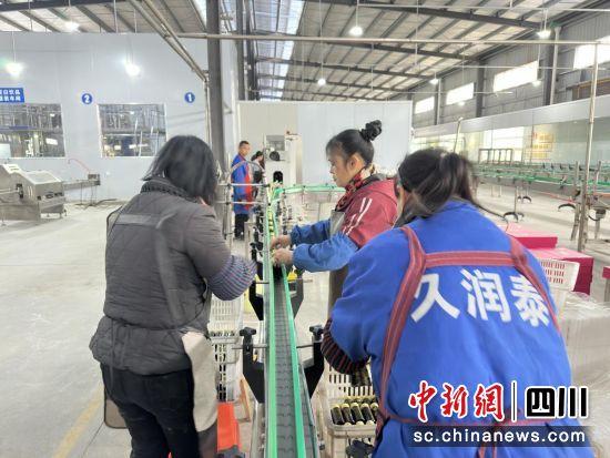 四川久润泰科技有限公司饮料生产线。王爵 摄 四川久润泰科技有限公司饮料生产线。王爵 摄