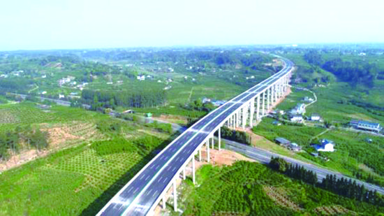 成眉蒲丹路一期建成实景图。四川省同城化办 供图 成眉蒲丹路一期建成实景图。四川省同城化办 供图
