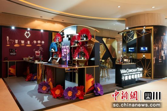 干露葡萄酒集团现场展台。干露葡萄酒集团供图 干露葡萄酒集团现场展台。干露葡萄酒集团供图