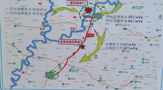 (“引水入竹”项目示意图) (“引水入竹”项目示意图)