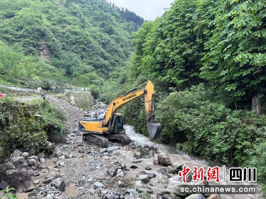 项目施工现场。汶川县委宣传部供图 项目施工现场。汶川县委宣传部供图