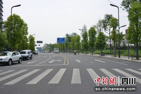 宽阔明亮、清新生态的道路。黄成薇 摄 宽阔明亮、清新生态的道路。黄成薇 摄
