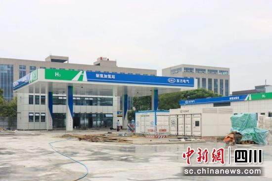 制氢加氢一体站。郫都区融媒体中心 供图 制氢加氢一体站。郫都区融媒体中心 供图