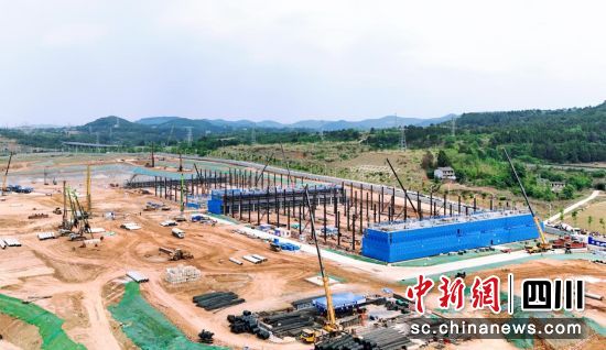 项目建设现场。游仙区融媒体中心供图 项目建设现场。游仙区融媒体中心供图