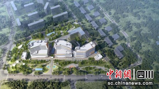 青羊区中医医院新院区、青羊区妇幼保健院新院区效果。黄成薇 摄 青羊区中医医院新院区、青羊区妇幼保健院新院区效果。黄成薇 摄