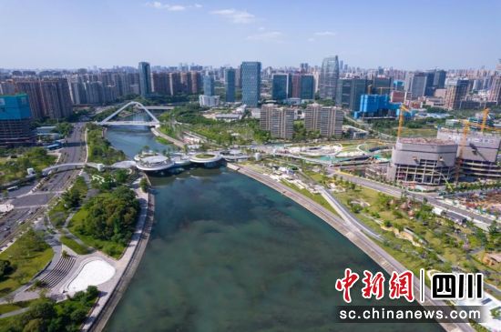 鸟瞰成都交子金融商务区河东片区。杨淼 摄 鸟瞰成都交子金融商务区河东片区。杨淼 摄