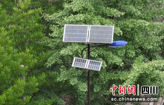 全域太阳能路灯安装。雨城融媒 供图 全域太阳能路灯安装。雨城融媒 供图