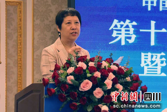 中国社会工作教育协会会长马凤芝教授在论坛上致辞。王志华 摄 中国社会工作教育协会会长马凤芝教授在论坛上致辞。王志华 摄