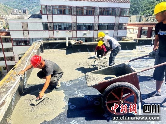 施工现场。汶川县委宣传部供图 施工现场。汶川县委宣传部供图
