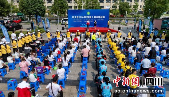 四川省2024年残疾人游泳锦标赛在什邡开赛。 什邡市委宣传部供图 四川省2024年残疾人游泳锦标赛在什邡开赛。 什邡市委宣传部供图