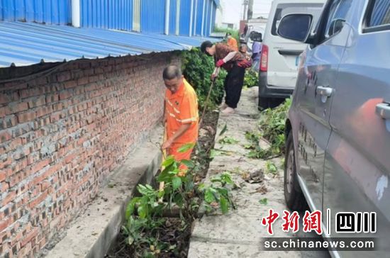环境卫生“开荒”行动现场。贡井融媒 供图 环境卫生“开荒”行动现场。贡井融媒 供图