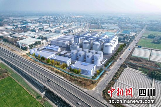 “天府粮仓”实景鸟瞰图。成都益民集团供图 “天府粮仓”实景鸟瞰图。成都益民集团供图