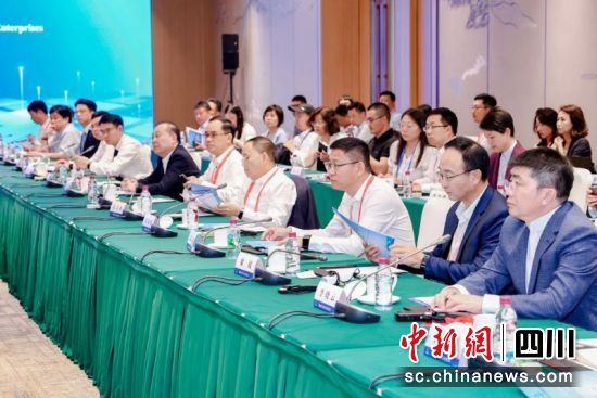 2024世界动力电池大会全球动力电池TOP10企业国际化发展圆桌会现场。宜宾市委宣传部 供图 2024世界动力电池大会全球动力电池TOP10企业国际化发展圆桌会现场。宜宾市委宣传部 供图